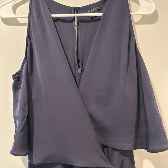 Theory Navy Osteen V-Neck Dress - Picture 3 of 9